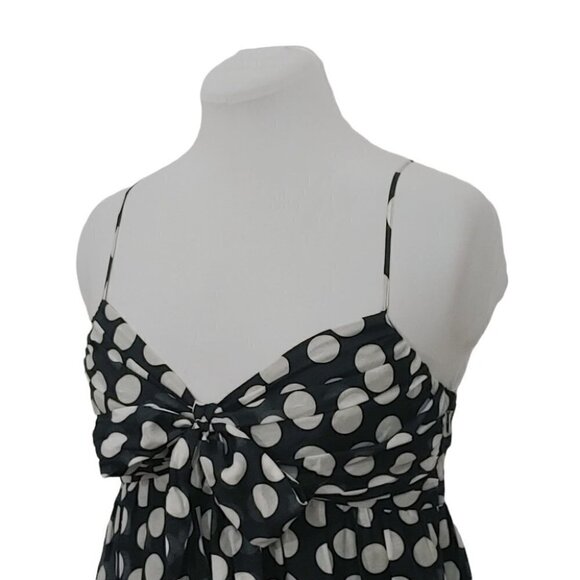 ROBERT RODRIGUEZ Silk lace polka dot empire waist flowy midi dress - Picture 4 of 16